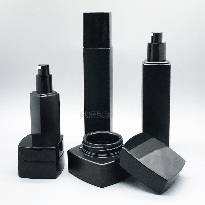 方形白色瓶子 新款黑色正方型瓶子现货100ml(图1)
