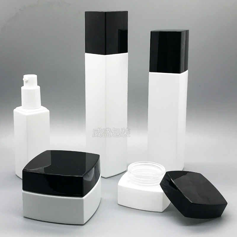 方形白色瓶子 新款黑色正方型瓶子现货100ml(图3)