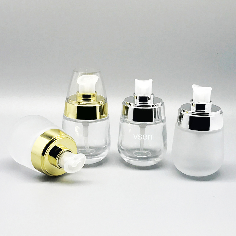 鸡蛋瓶50ml乳液压嘴瓶子 精华瓶子定制 化妆品包(图4)